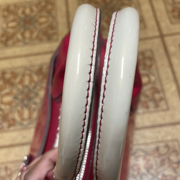 Adrienne Vittadini Patent Leather Dome Satchel - Picture 4 of 7